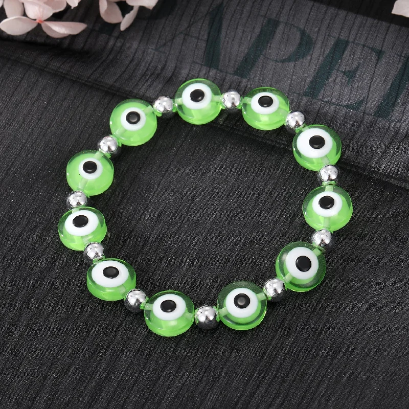 Transparent Green Eye Bracelet