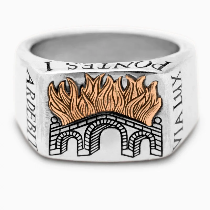 retro rings for women-Burning Bridges Signet