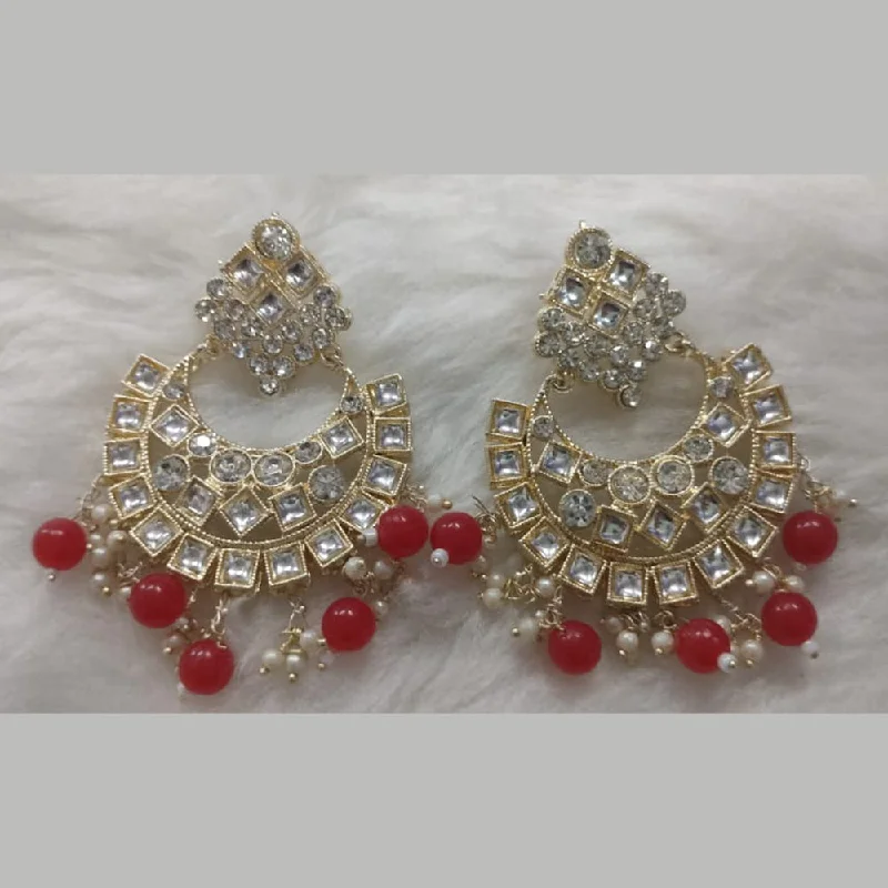 religious earrings for women-Khushboo Jewellers Gold Plated Dangler Earrings (Assorted Color)