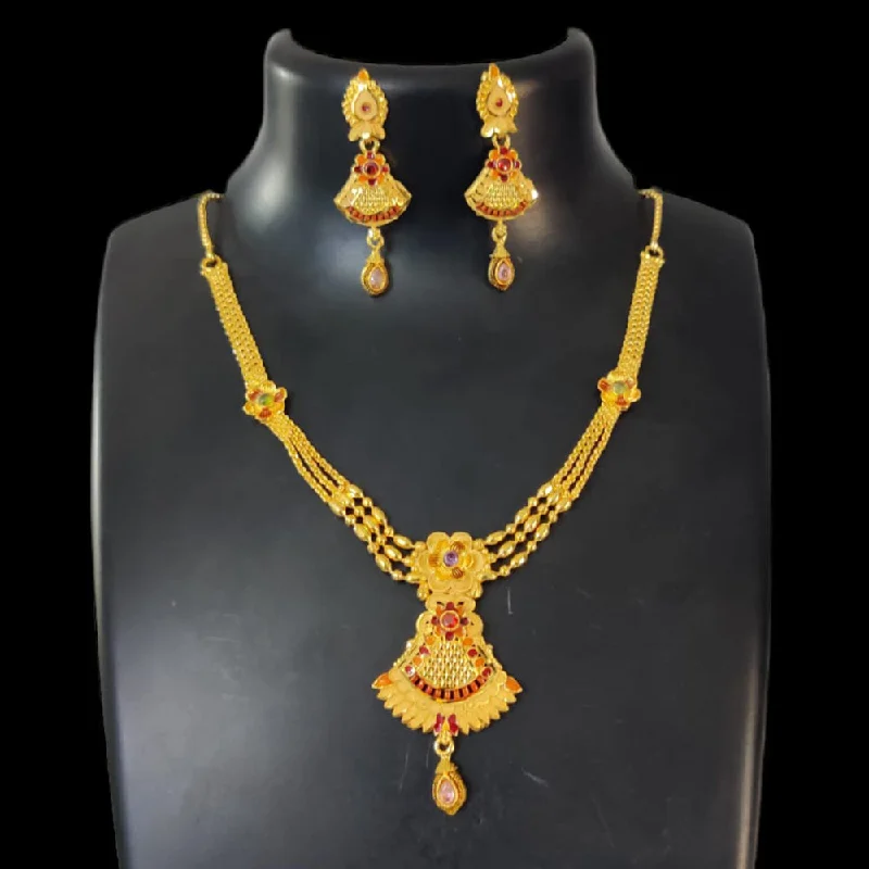 pearl pendant necklaces for women-Pari Art Jewellery Forming Necklace Set