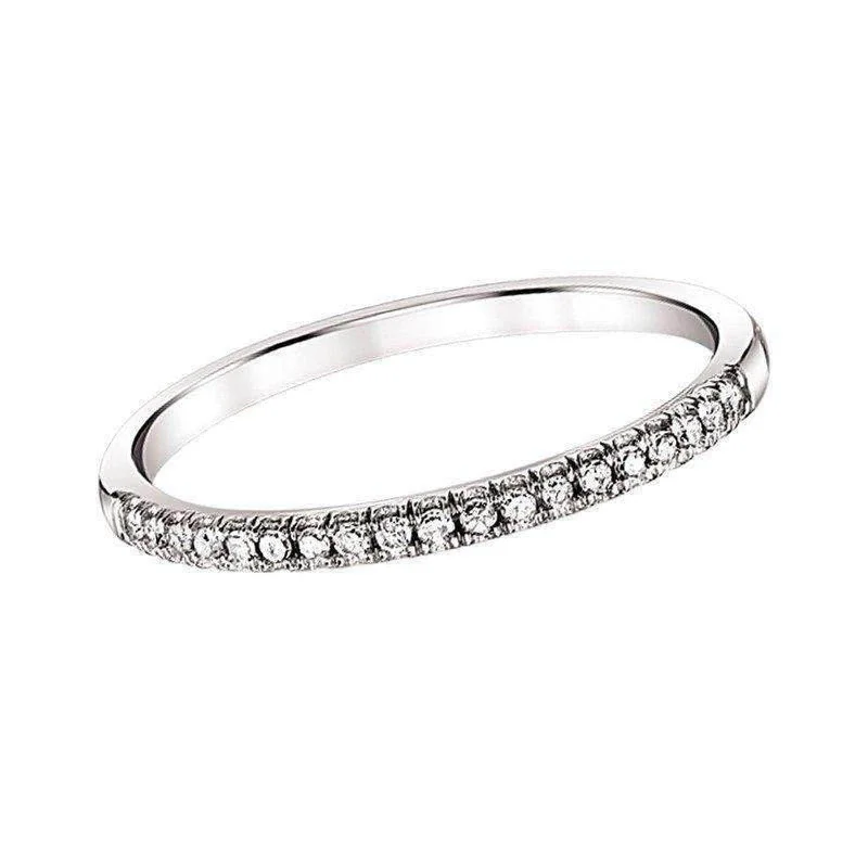 vintage engagement rings for women-White Gold Diamond Wedding Band 1/10ctw