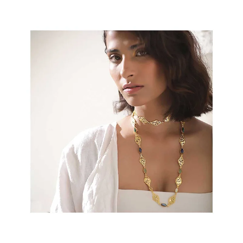 matching necklaces for women-Tanvi Garg Everling Choker Cum Necklace