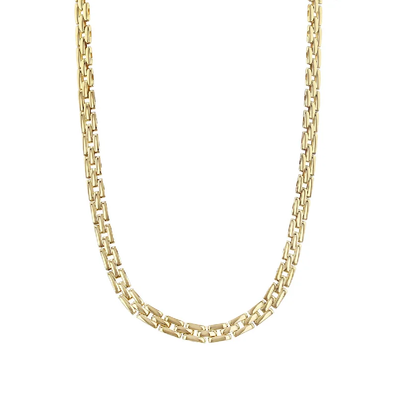 lockets for women-16-Inch 18K Yellow Gold Panther Link Necklace