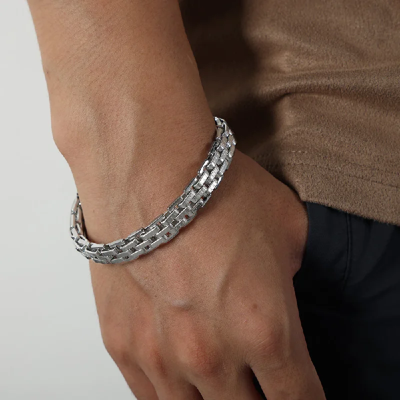 Steel X Texture Bracelet