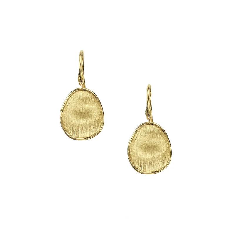 geometric drop earrings for women-18K Yellow Gold Petite Drop Earrings