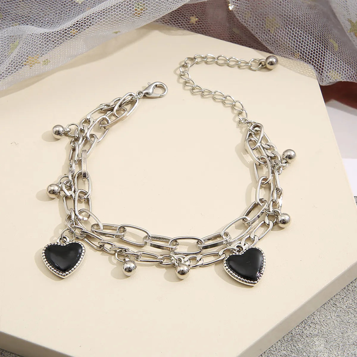 braided bracelets for women-Fashion Heart Shape Alloy Plating Bracelets