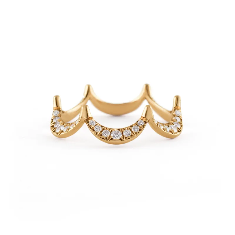 geometric rings for women-Jado Crown - Sunshine Solo