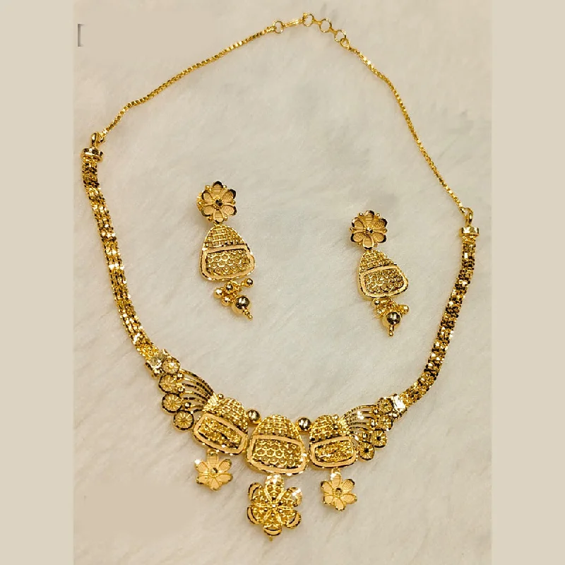 eternity necklaces for women-Sunrise Gold  Forming  Necklace Set