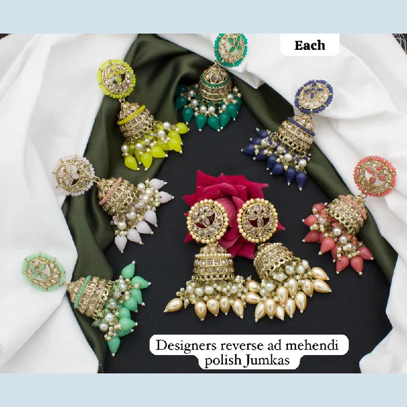 butterfly earrings for women-Manisha Jewellery Gold Plated Jhumki Earrings