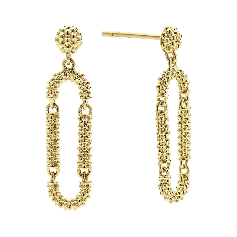 statement drop earrings for women-Superfine Caviar Drop Earrings