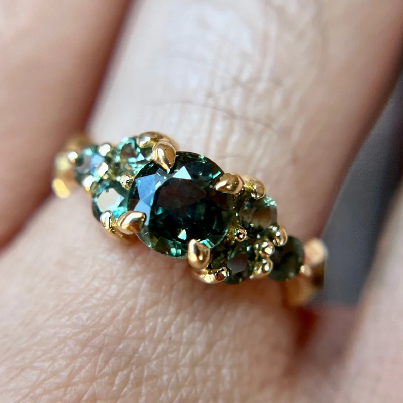 luxury rings for women-Green Sapphire Nico