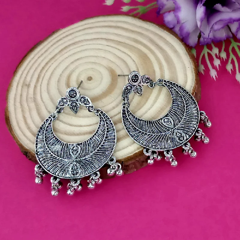 sterling silver earrings for women-Amina Creation Silver Plated Dangler Earrings