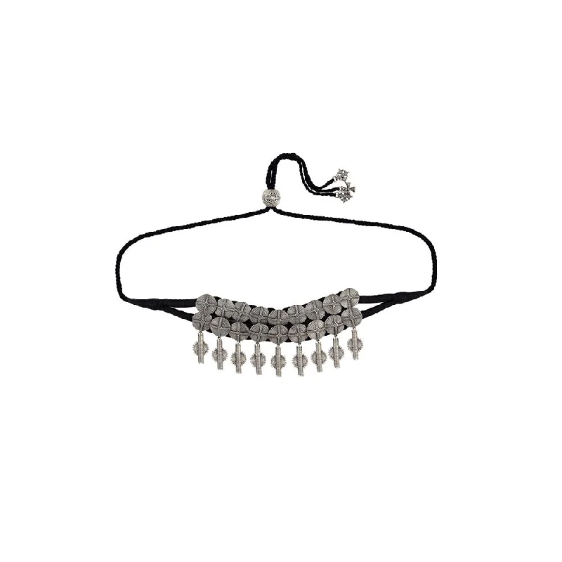 bridal necklaces for women-Masaba Silver Brass Necklace