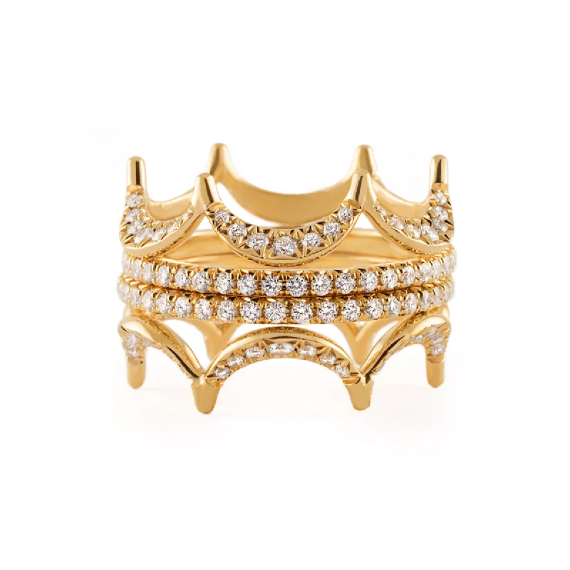 adjustable rings for women-Jado Crown -  Sunshine Quartet