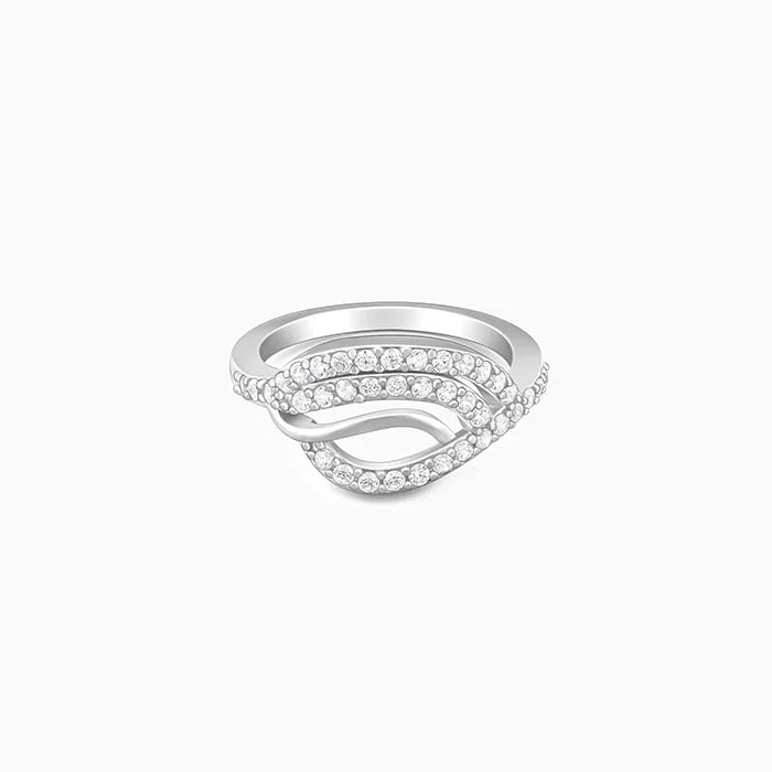 luxury engagement rings for women-Silver Wave Swell Ring