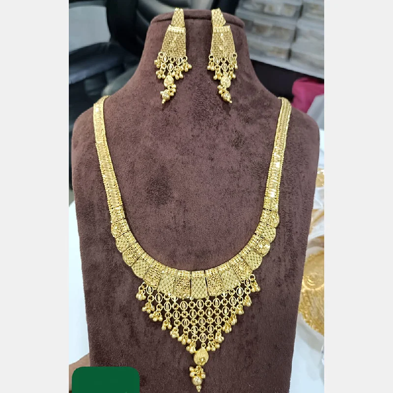 diamond necklaces for women-Sunrise Gold  Forming  Long Necklace Set