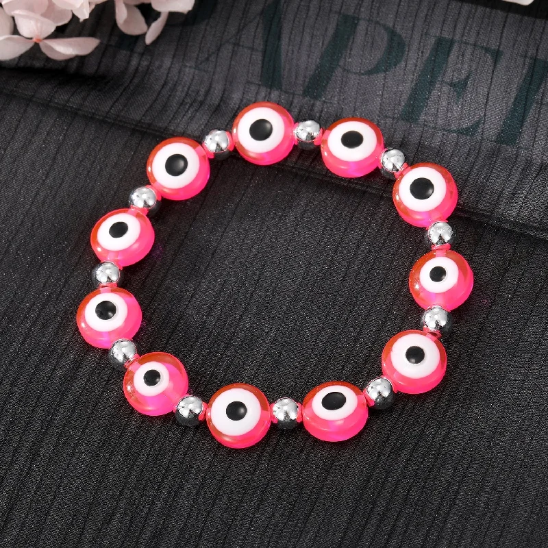 Transparent Rose Pink Eye Bracelet