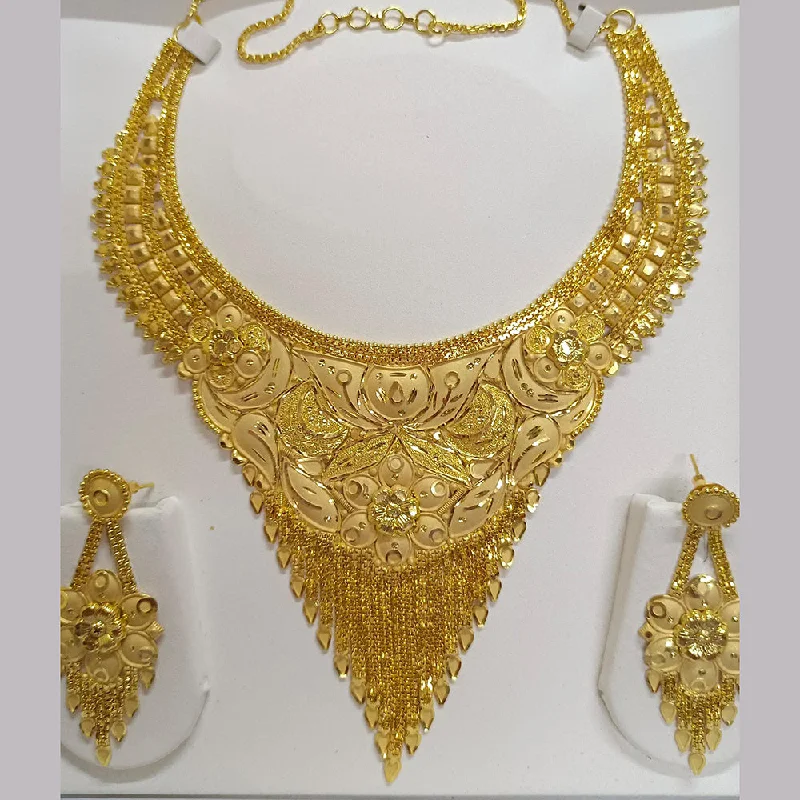 trendy gold necklaces for women-Pari Art Jewellery Forming Necklace Set