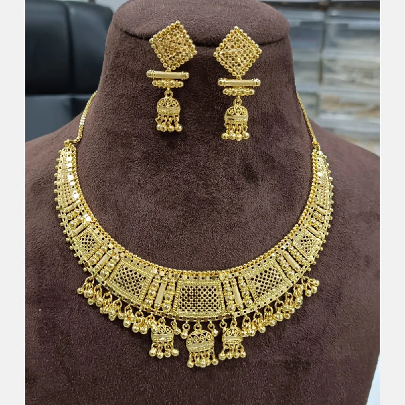 emerald necklaces for women-Sunrise Gold  Forming  Necklace Set