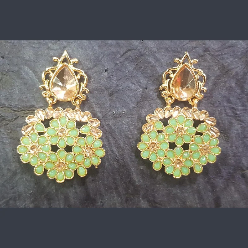 antique earrings for women-Shreeji Gold Plated Dangler Earrings