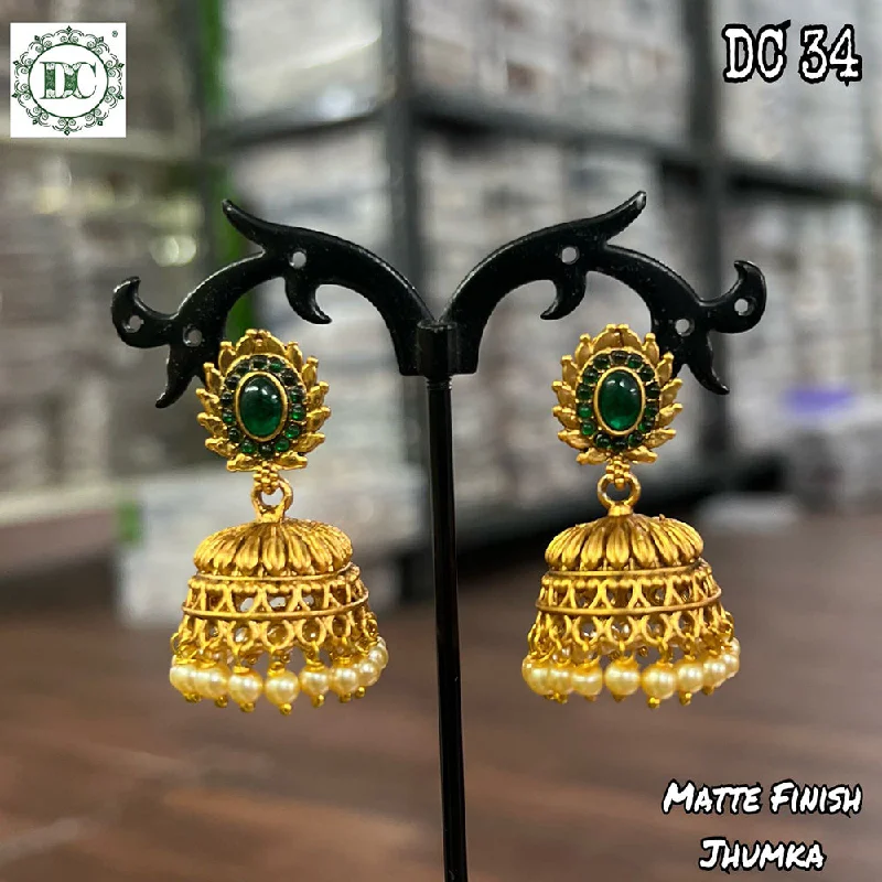 everyday earrings for women-Diksha Collection Gold Plated Jhumki Earrings