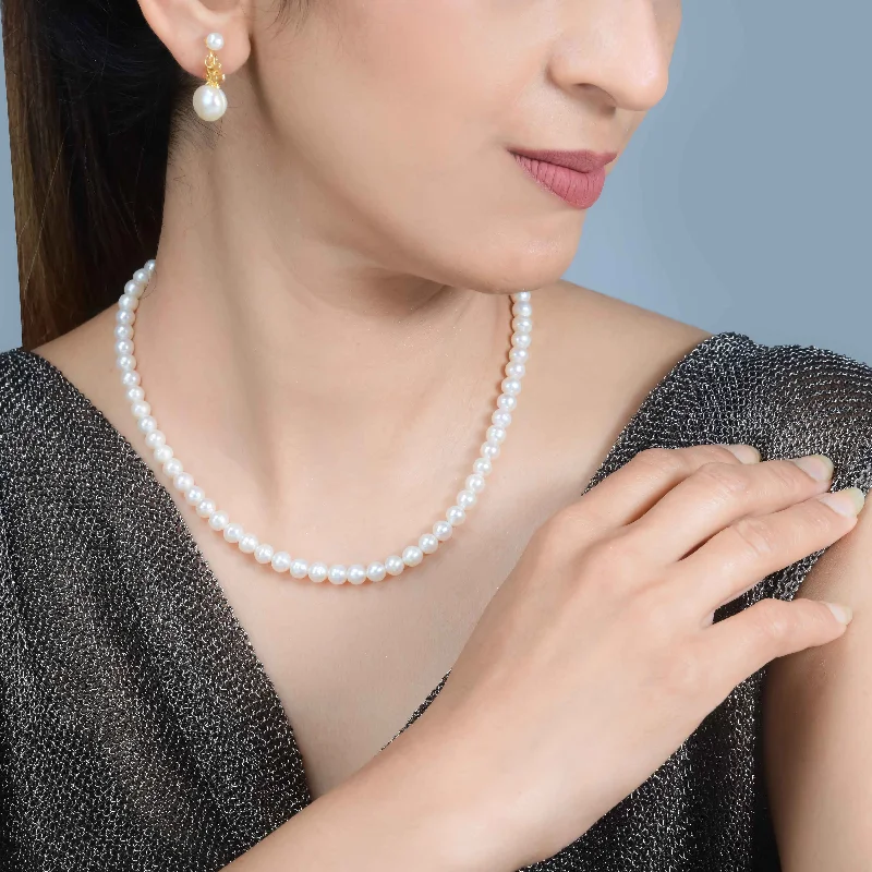 pendant necklaces with diamonds for women-Nipura Classic Moti Mala Necklace-set