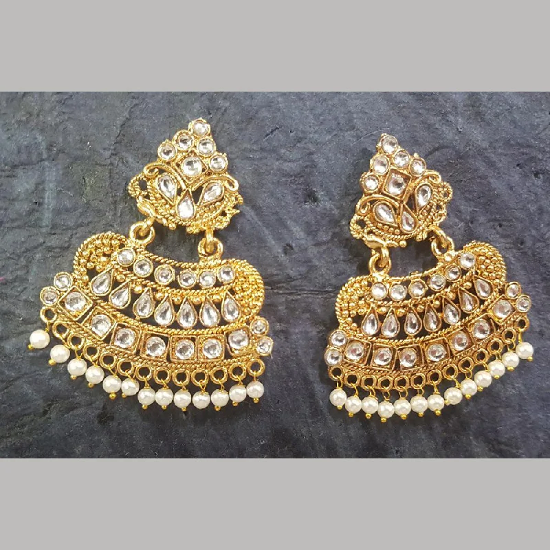 elegant gold earrings for women-Shreeji Gold Plated Dangler Earrings