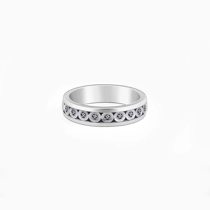 stackable rings for women-Silver Hopeful Band For Him