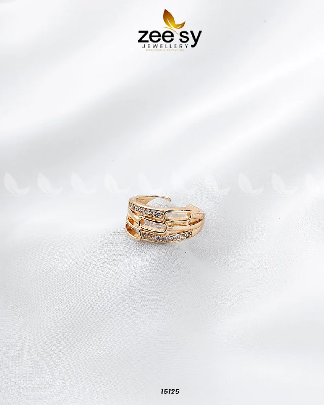 gemstone wedding rings for women-Edgy Ring