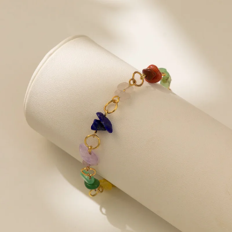 personalized bracelets for women-Cute Sweet Color Block Natural Stone Plating Women's Bracelets