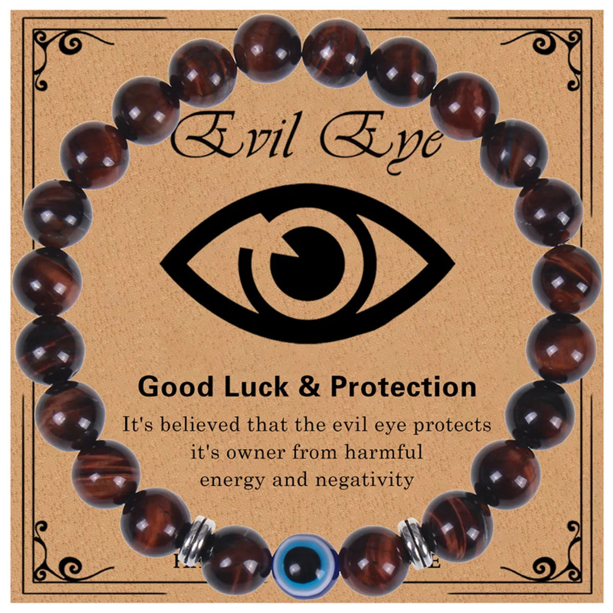 Red Tigereye-Evil Eye Bracelet