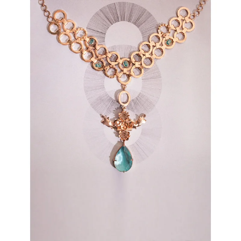 opal necklaces for women-Suhani Pittie The Phantoms Choice Gold Plated Necklace