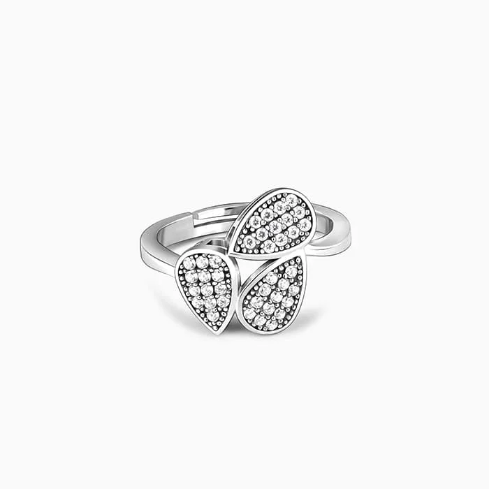 square rings for women-Anushka Sharma Silver Leafy Tale Ring