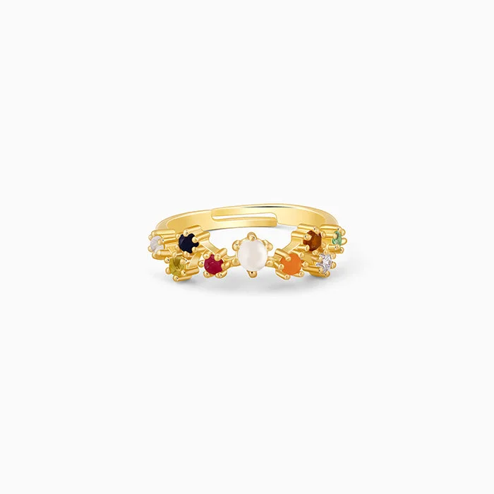 sapphire engagement rings for women-Golden Spectra Glow Ring