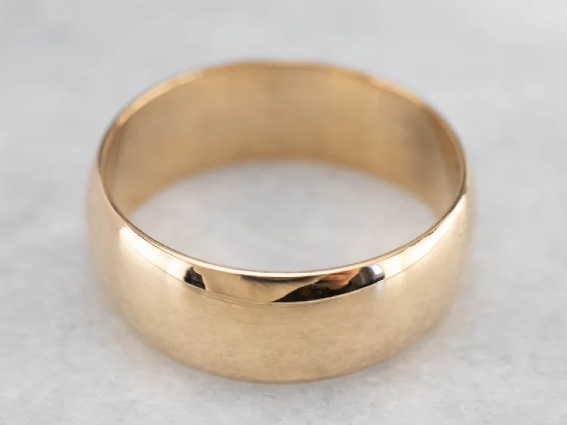 custom-designed engagement rings for women-Vintage 18K Gold Men's Wedding Band