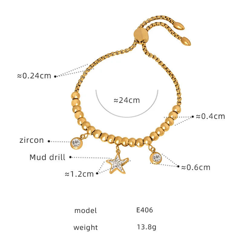 E406-578 Gold Bracelet-24cm