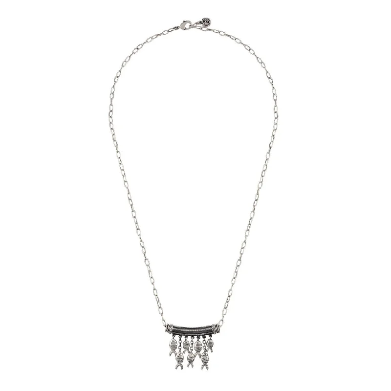 statement necklaces for women-Masaba Silver Brass Necklace