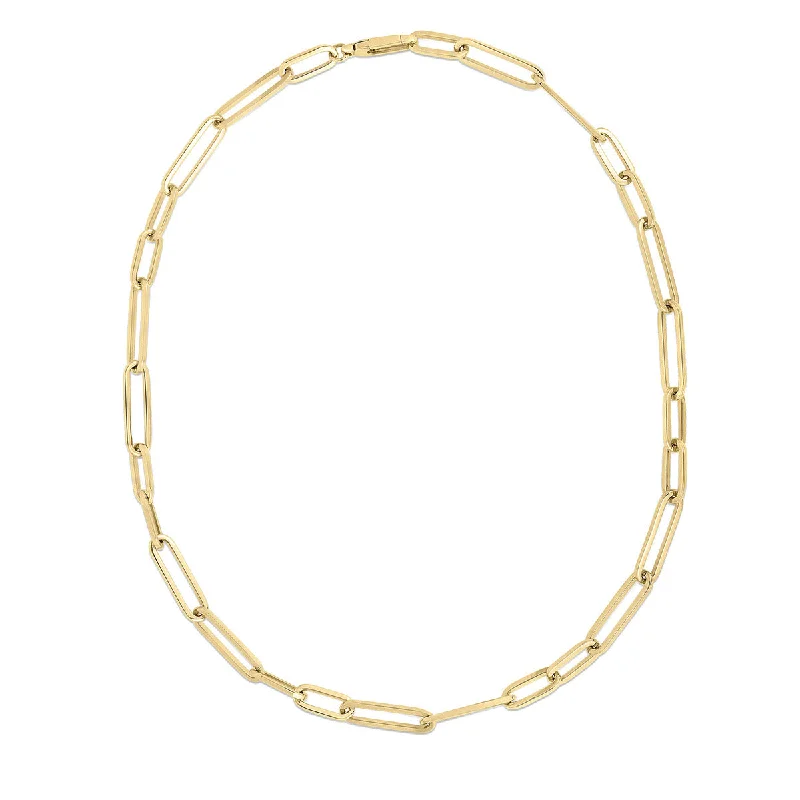 vintage necklaces for women-18K Gold Alternating Chain Necklace