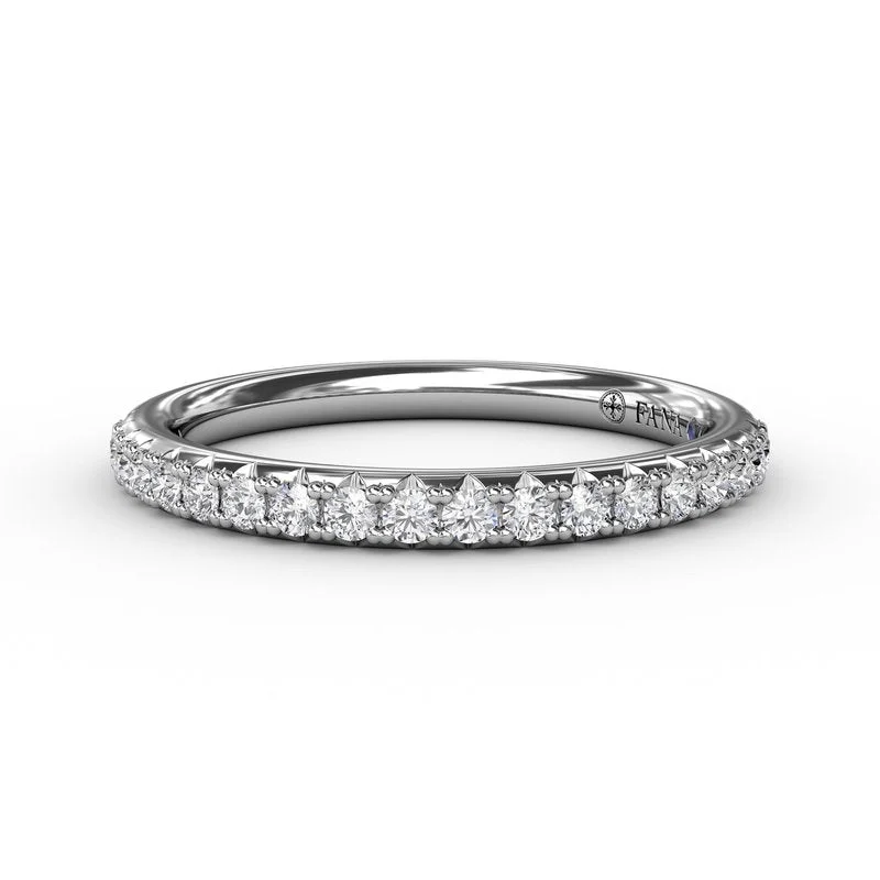 modern platinum engagement rings for women-Diamond Wedding Band W3223