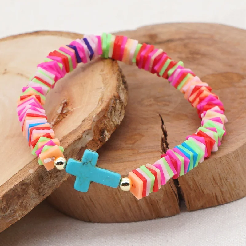 casual bracelets for women-European And American New Color 6mm Soft Ceramic Bohemian Bracelet Female