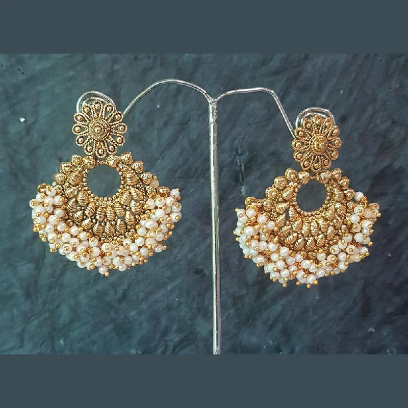 adjustable earrings for women-Shreeji Gold Plated Dangler Earrings