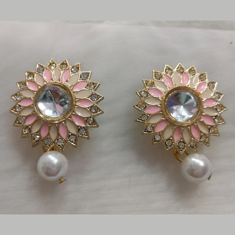 rainbow earrings for women-Khushboo Jewellers Gold Plated Stud Earrings (Assorted Color)