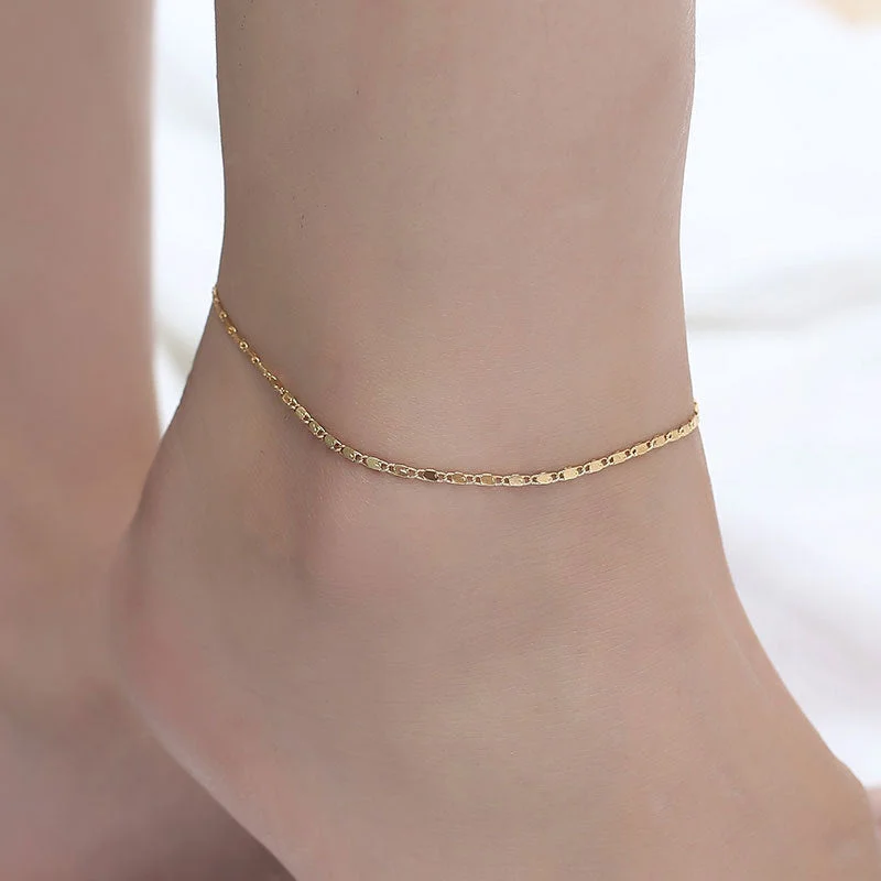 fashion bracelets for women-Simple Ultra-fine Beach Anklet Wholesale