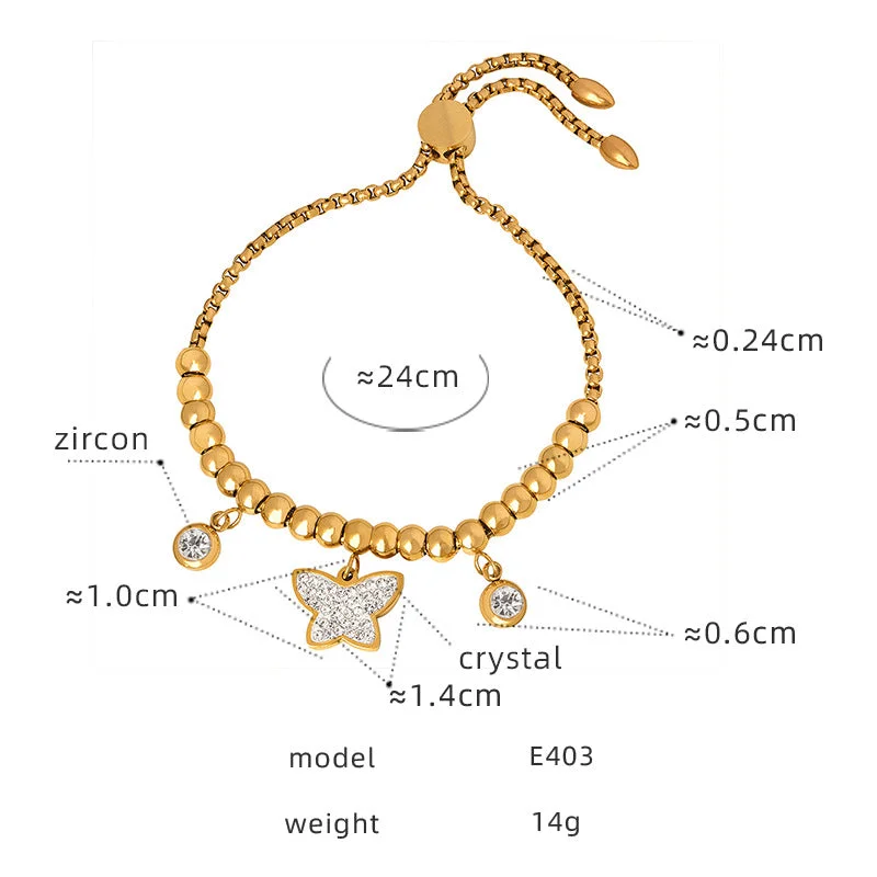 E403-578 Gold Bracelet-24cm