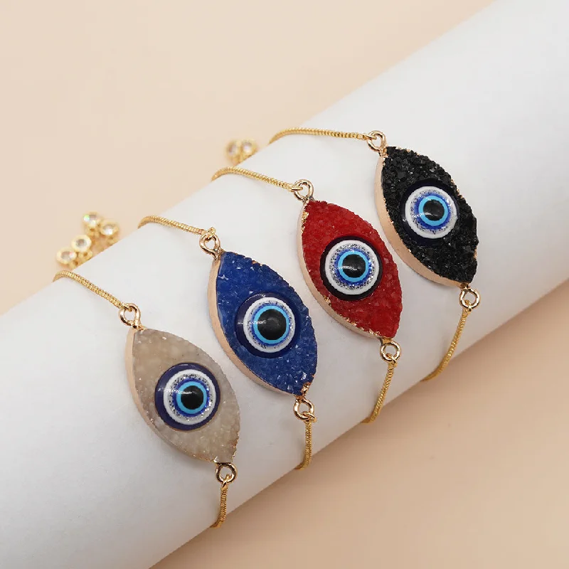 heart-shaped bracelets for women-Basic Modern Style Devil's Eye Resin Women's Bracelets