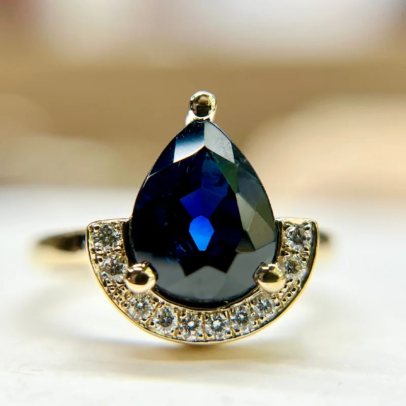 antique rings for women-Sapphire Astra