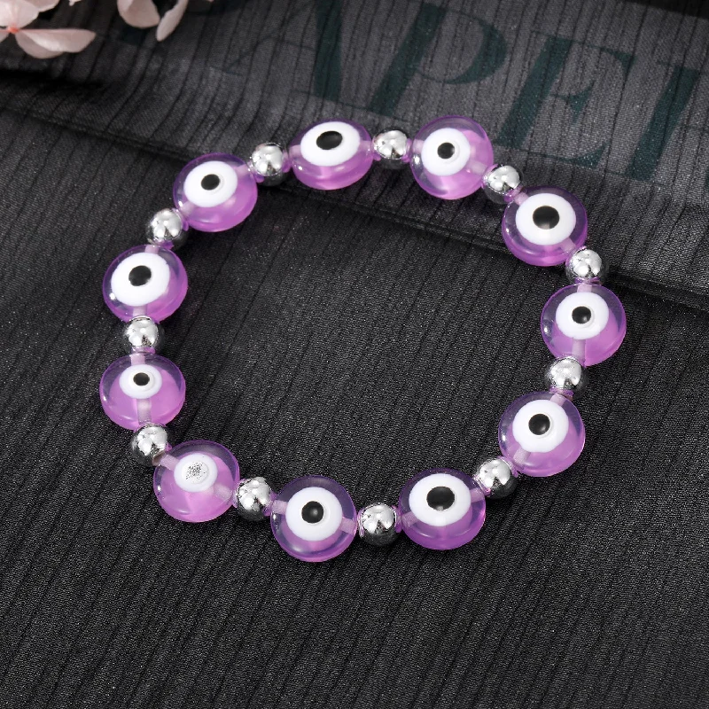 Transparent Purple Eye Bracelet