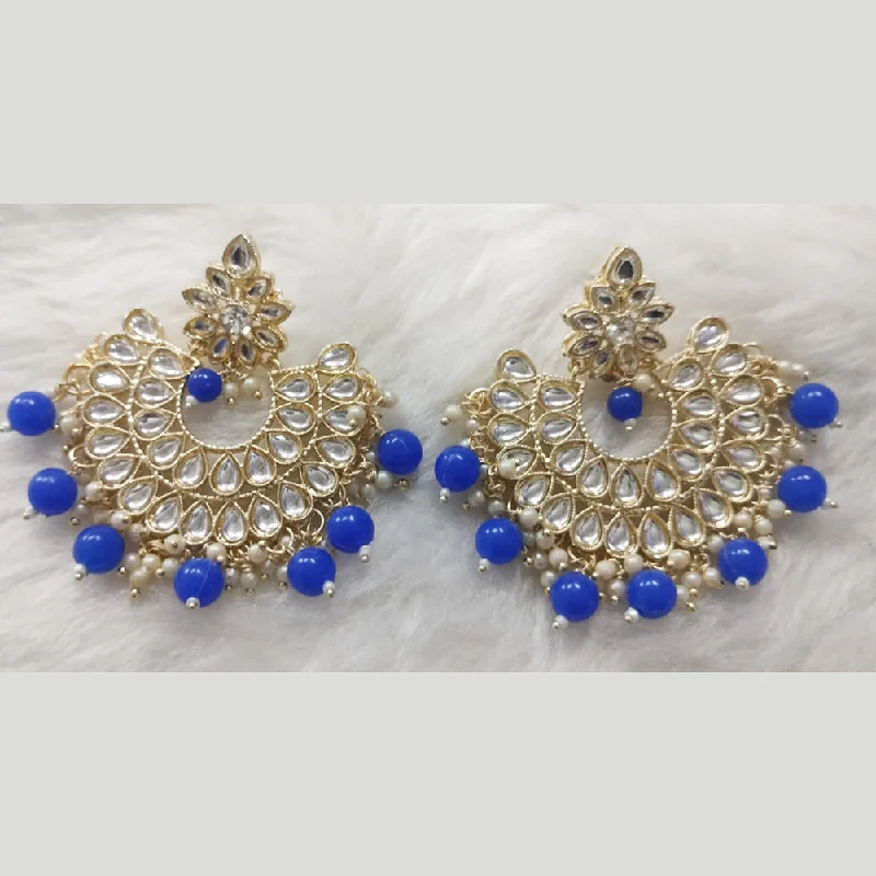 silver stud earrings for women-Khushboo Jewellers Gold Plated Dangler Earrings (Assorted Color)