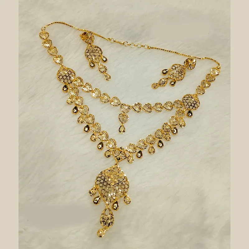 heart-shaped necklaces for women-Sunrise Gold  Forming  Necklace Set