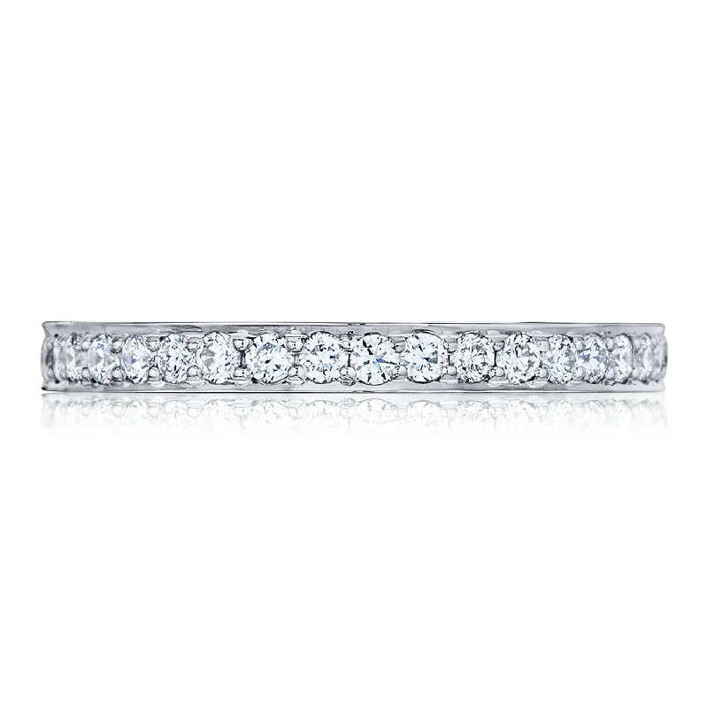 rose cut engagement rings for women-Dantela | Pavé Diamond Wedding Band 2630BLGP